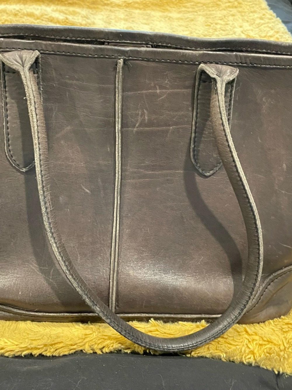Frye Dark Brown Leather Tote
